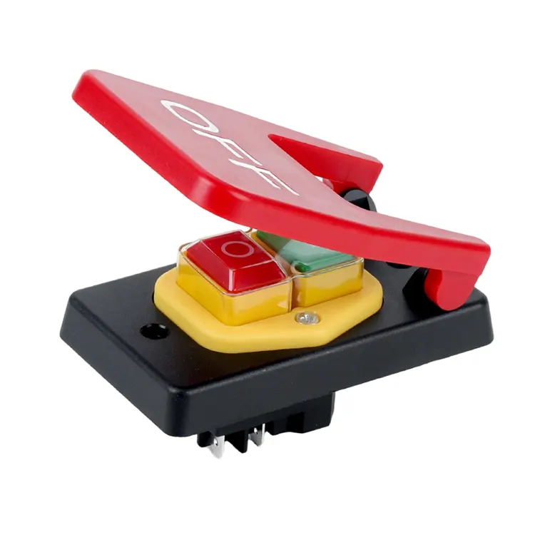 16A nagy piros KI panel nyomógombos elektromágneses kapcsoló