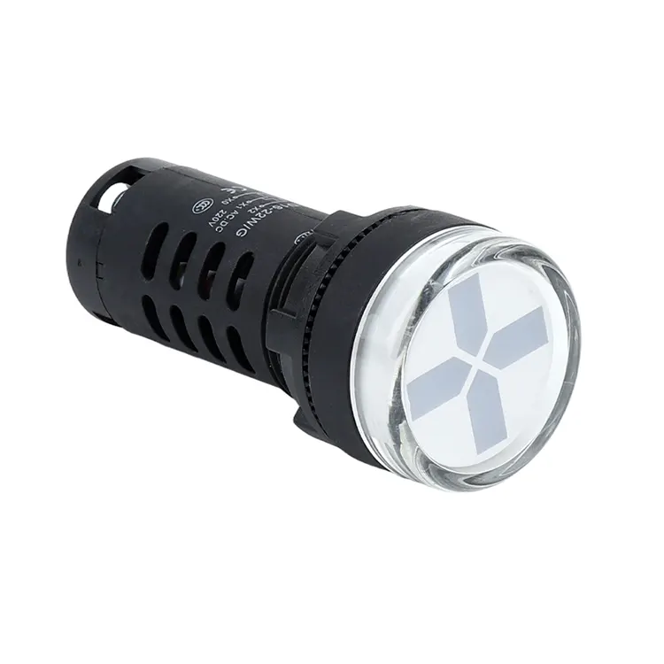 22mm Rögzítési furat mérete Fehér Típus Helyzetjelző lámpa AD16-22W