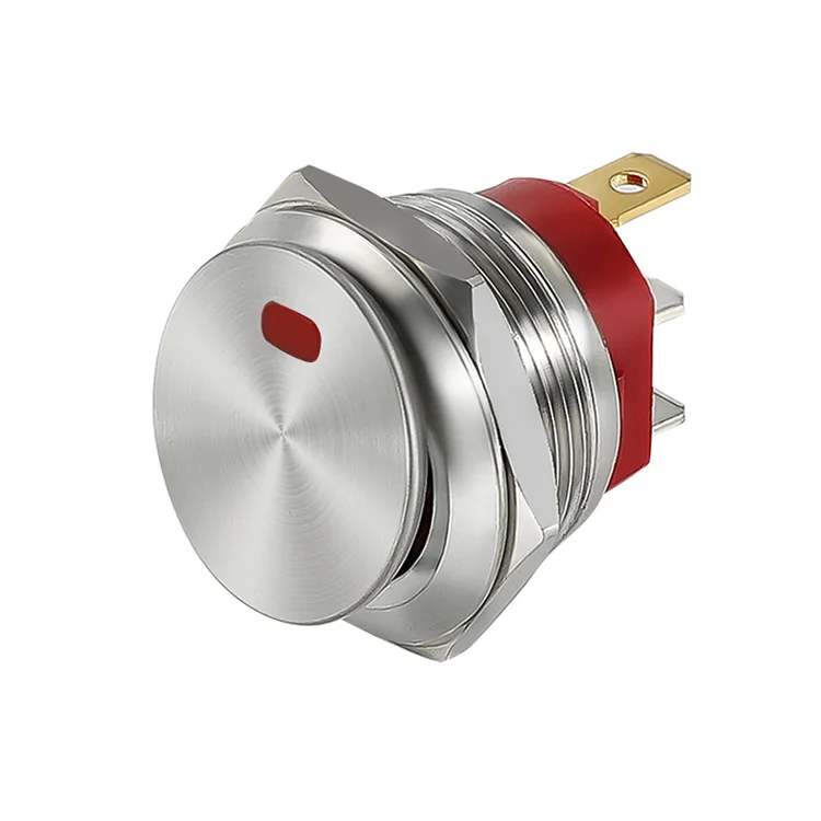 3 tűs 22 mm-es kerek fém billenőkapcsoló