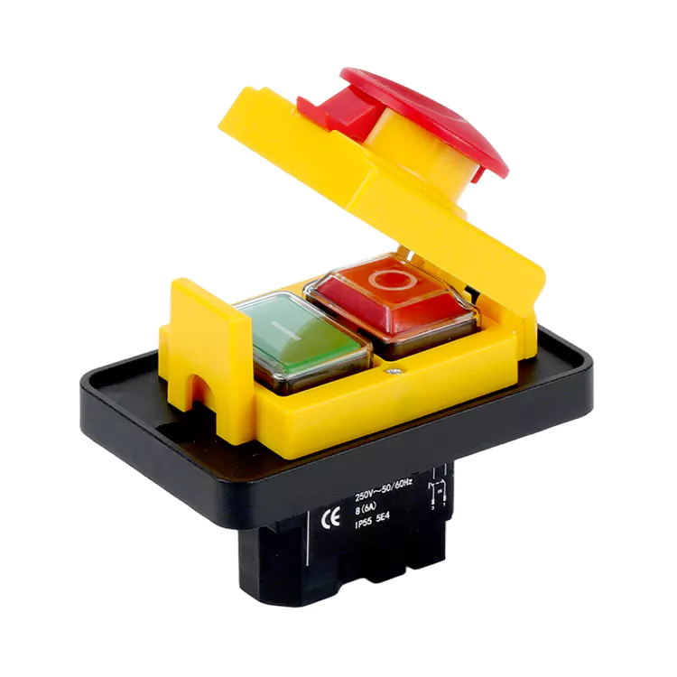 8A nagy paneles vészleállító fedél nyomógombos elektromágneses kapcsoló