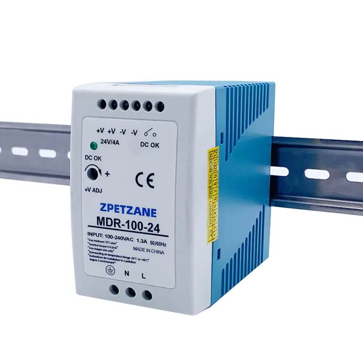 MDR-100W DIN sínre szerelt kapcsolós tápegység